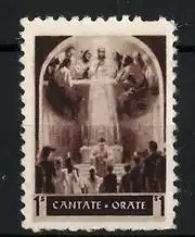 Reklamemarke Cantate-Orate, Gnadenbild über einem Altar