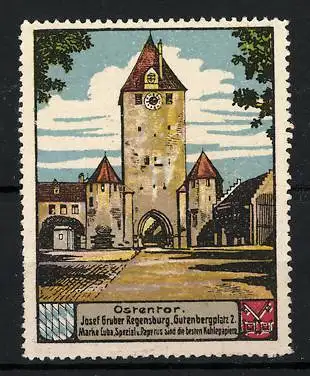 Reklamemarke Regensburg, Ostentor, Wappen