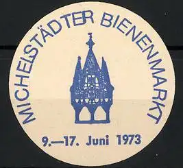 Reklamemarke Michelstadt, Michelstädter Bienenmarkt 1976, Turm