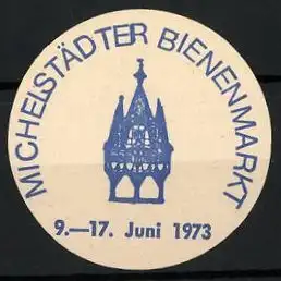 Reklamemarke Michelstadt, Michelstädter Bienenmarkt 1976, Turm