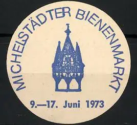 Reklamemarke Michelstadt, Michelstädter Bienenmarkt 1976, Turm