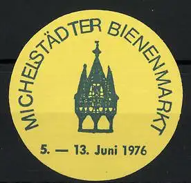 Reklamemarke Michelstadt, Michelstädter Bienenmarkt 1976, Turm
