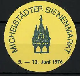 Reklamemarke Michelstadt, Michelstädter Bienenmarkt 1976, Turm