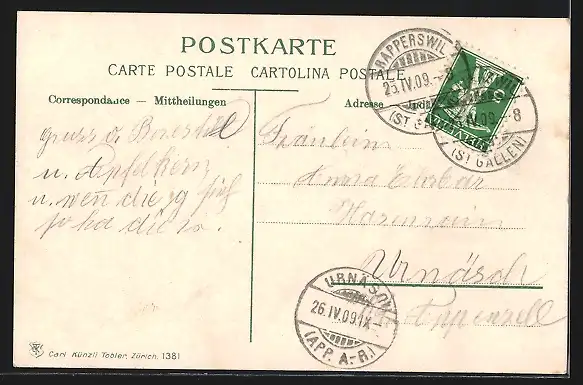 AK Rapperswil, Aufstieg zum Lindenhof, Schloss