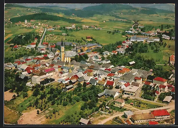 AK Rohrbach, Panorama mit Pfarrkirche, Luftbild