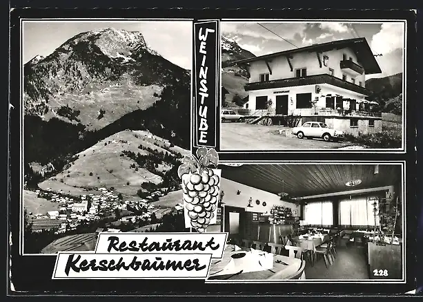 AK Russbach am Pass Gschütt / Salzburg, Weinstube-Restaurant Kerschbaumer, Ortspanorama