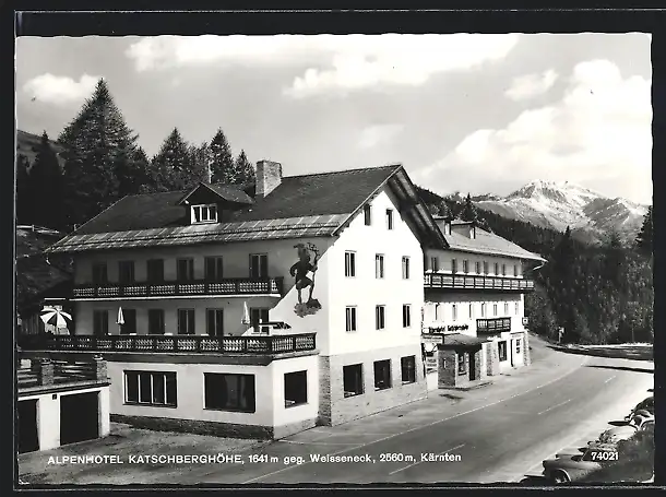 AK Rennweg am Katschberg, Alpenhotel Katschberghöhe gegen Weisseneck