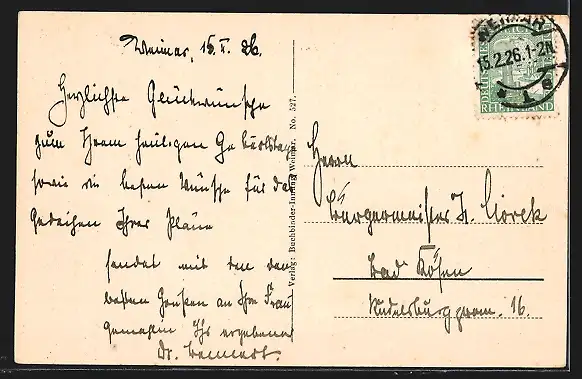 AK Weimar / Thür., Bibliothek
