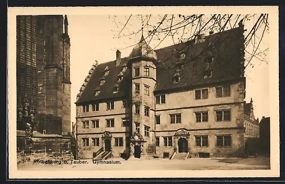 AK Rothenburg / Tauber, Gymnasium