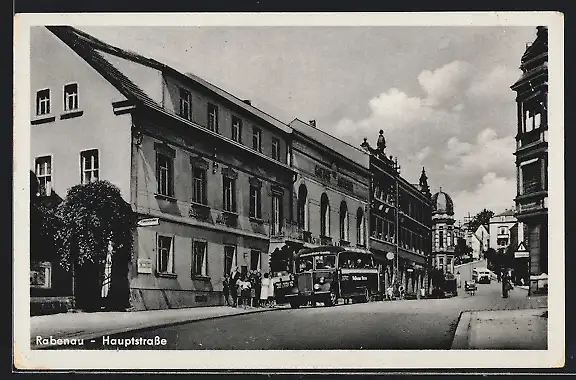 AK Rabenau / Sa., Hauptstrasse mit Gasthof