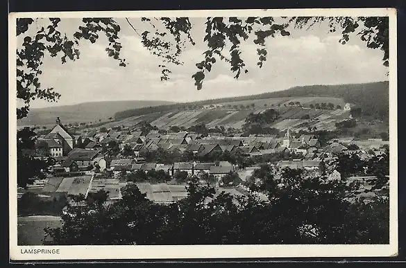 AK Lamspringe, Teilansicht mit Kirche