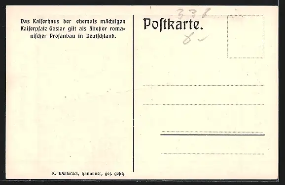 AK Goslar, Das Kaiserhaus 1020