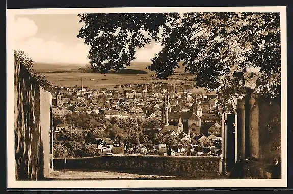 AK Fulda, Kloster Frauenberg mit Blick auf die Stadt