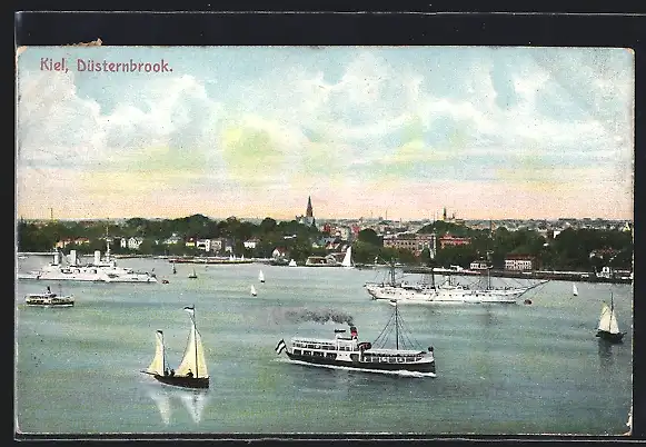 AK Kiel, Düsternbrook, Dampfer