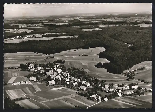 AK Göttelfingen /Freudenstadt, Gesamtansicht vom Flugzeug aus