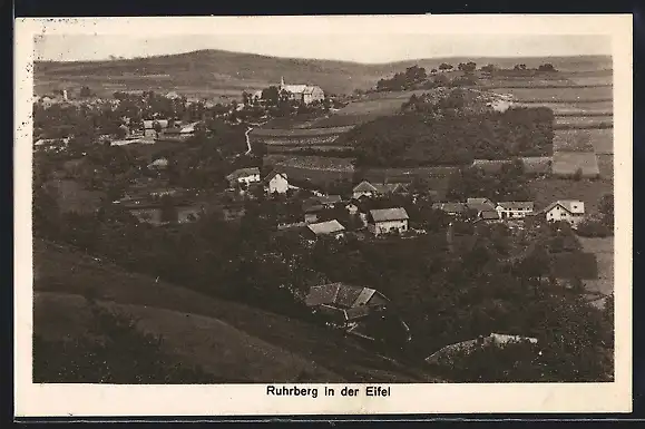 AK Ruhrberg /Eifel, Gesamtansicht aus der Vogelschau