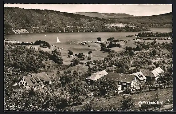 AK Woffelsbach /Eifel, Ortsansicht aus der Vogelschau