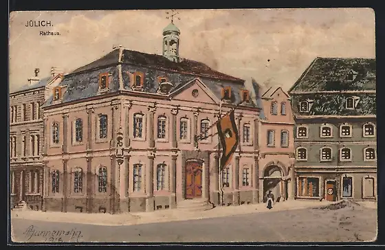 Künstler-AK Jülich, Das Rathaus