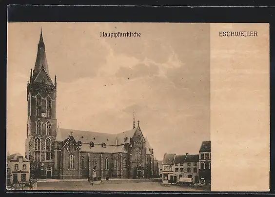 AK Eschweiler, Totalansicht Hauptpfarrkirche