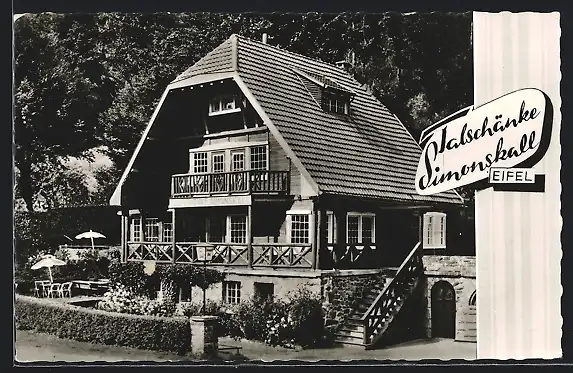 AK Simonskall /Eifel, Hotel-Restaurant Talschenke
