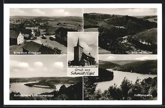 AK Schmidt /Eifel, Kirche St. Hubertus, Nideggen, Kalltal