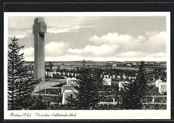 AK Hürtgen /Eifel, Deutscher Soldatenfriedhof