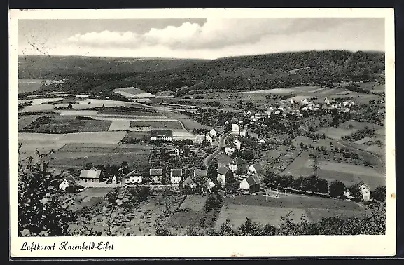 AK Hasenfeld /Eifel, Gesamtansicht aus der Vogelschau