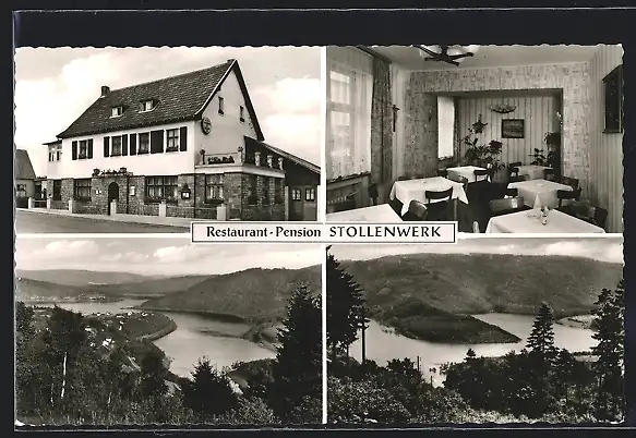 AK Steckenborn /Eifel, Restaurant-Pension Stollenwerk, Ortsansicht