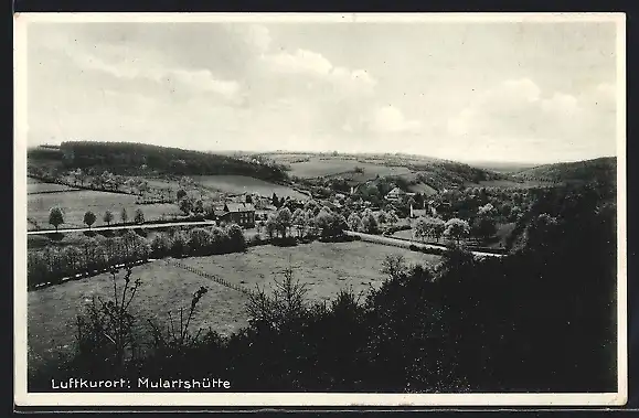 AK Mulartshütte /Aachen-Land, Gasthaus-Pension Roentgen mit Umgebung aus der Vogelschau