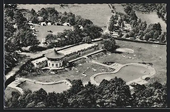 AK Heimbach / Eifel, Schwimmbad und Kleingolfplatz