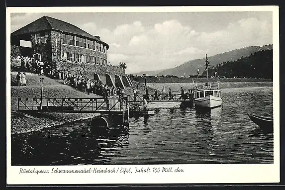 AK Schwammenauel-Heimbach /Eifel, an der Rurtalsperre