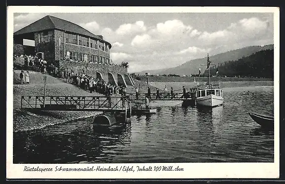 AK Schwammenauel-Heimbach /Eifel, an der Rurtalsperre