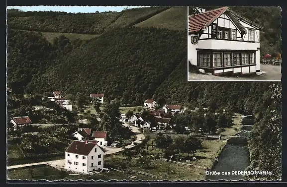 AK Dedenborn /Eifel, Ortsansicht, Gaststätte-Pension Breidenich