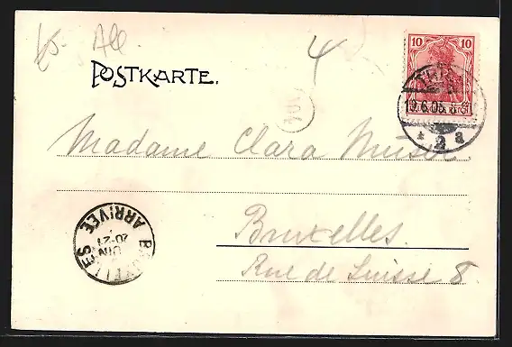 AK Trier, Ansicht der Römischen Bäder