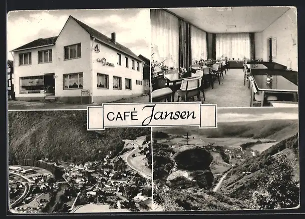 AK Abenden /Eifel, Cafe Jansen, Innenansicht, Teilansicht