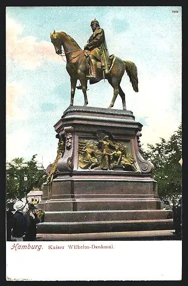 AK Hamburg, Kaiser Wilhelm-Denkmal