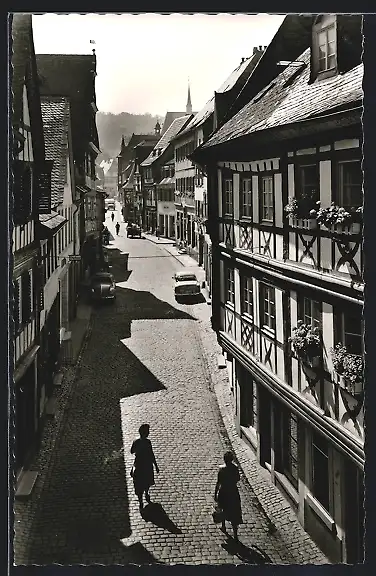 AK Meissenheim am Glan, Strasse Untergasse mit Passanten