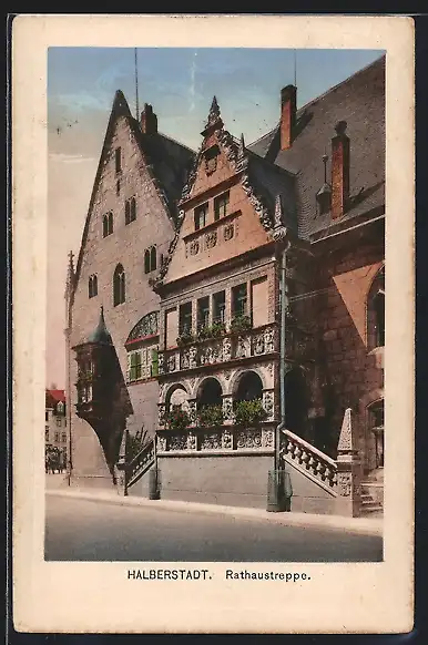 AK Halberstadt, Rathaustreppe