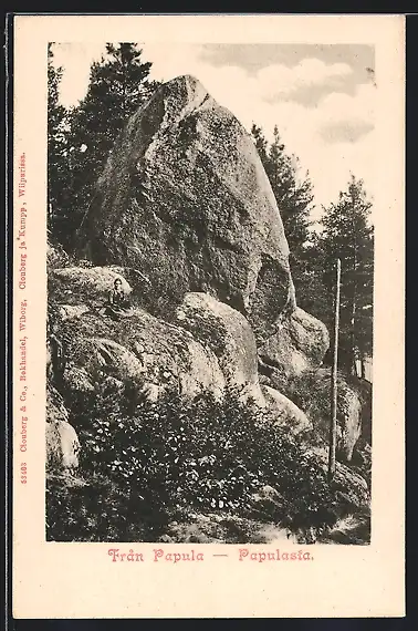 AK Papulasta, Fran Papula, riesiger Felsbrocken