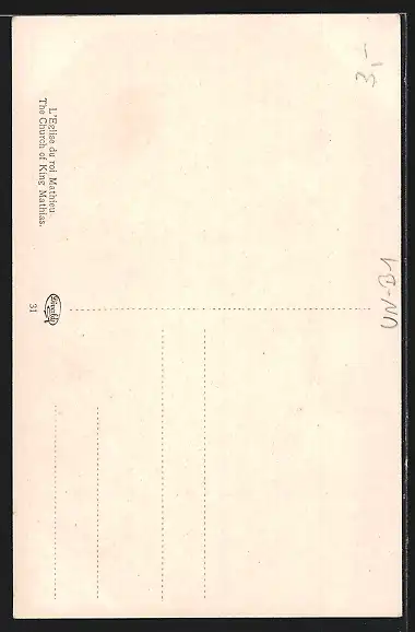 AK Budapest, Mathias-Kirche in der Burg