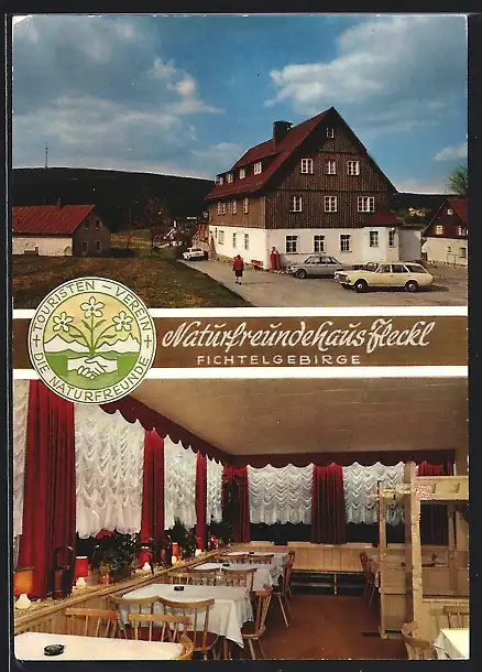 AK Fleckl über Bayreuth, Naturfreundehaus, Touristen-Verein Die Naturfreunde