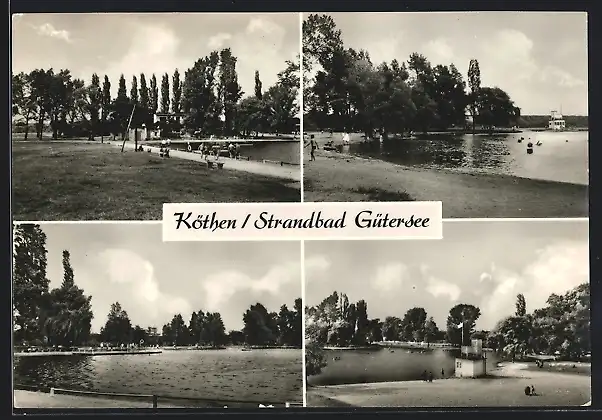 AK Köthen / Anhalt, Badespass am Strandbad Gütersee