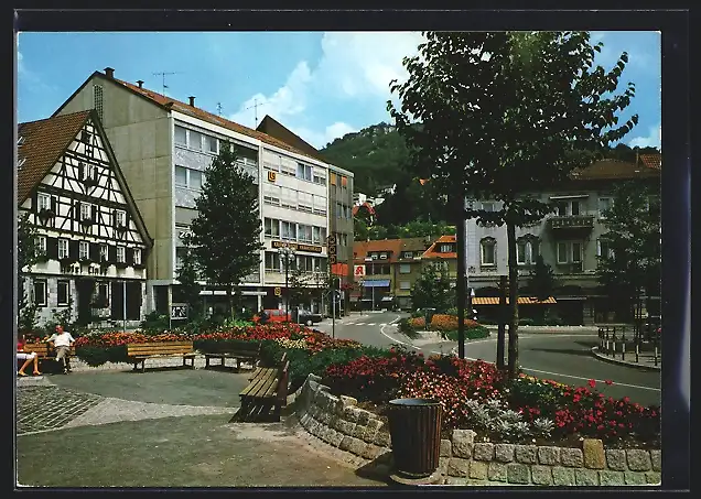 AK Albstadt-Ebingen, Strassenpartie mit Geschäften