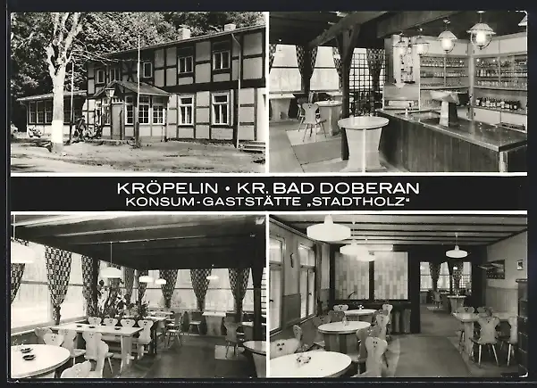 AK Kröpelin /Bad Doberan, Konsum-Gaststätte Stadtholz