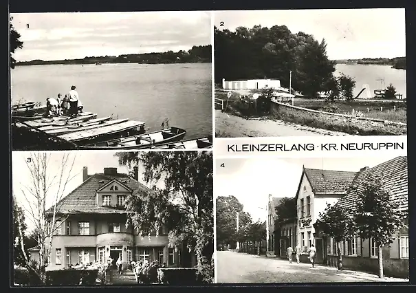 AK Kleinzerlang /Kr. Neuruppin, FDGB Cafe Pälitzsee, FDGB-Erholungsheim Frieden