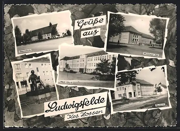 AK Ludwigsfelde /Krs. Zossen, Oberschule, Neue Schule, Klubhaus JWL