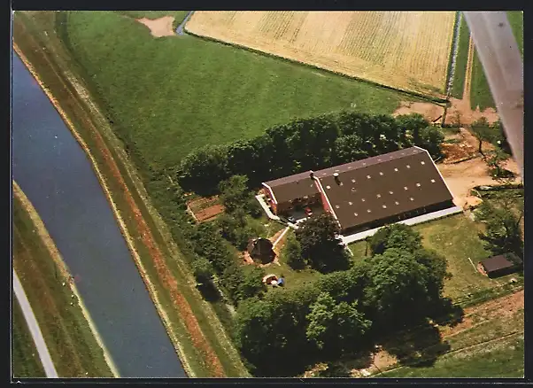 AK Koldenbüttel /Halbinsel Eiderstedt, Süderhof, Ferien auf dem Bauerhof aus der Vogelschau