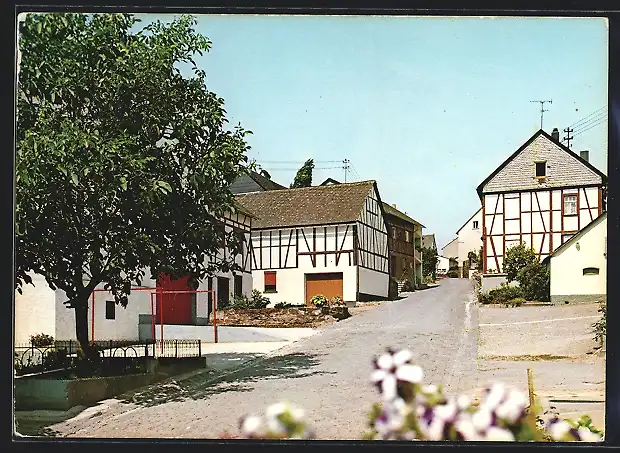 AK Lieg /Hunsrück, Pension Haus Sonne mit Kegelbahn