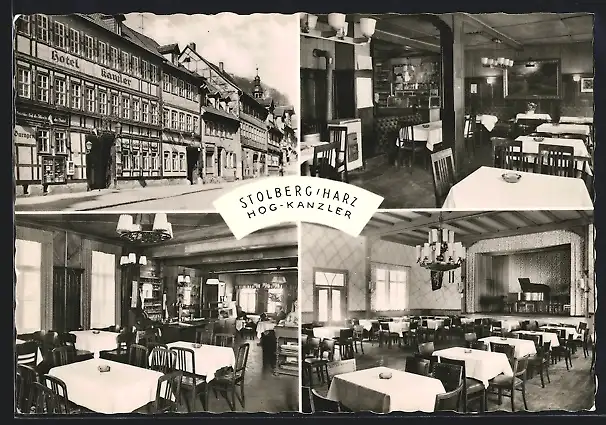 AK Stolberg /Harz, HOG-Hotel Kanzler, Innenansichten