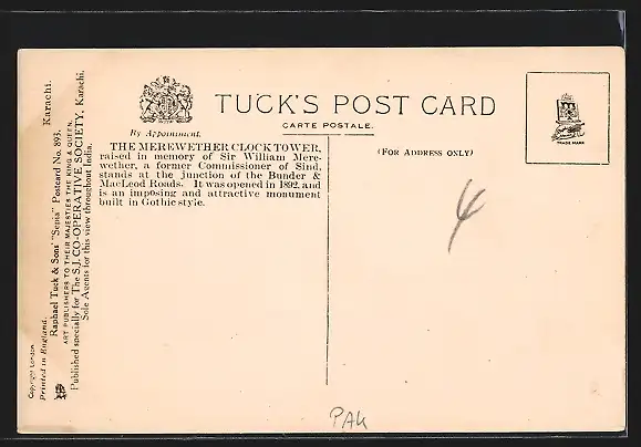 AK Karachi, Merewether Clock Tower